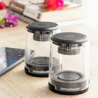 Rechargeable Magnetic Wireless Speakers Waveker InnovaGoods Pack of 2 units