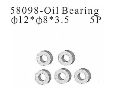 58098 Gleitlager 8x12x3,5mm