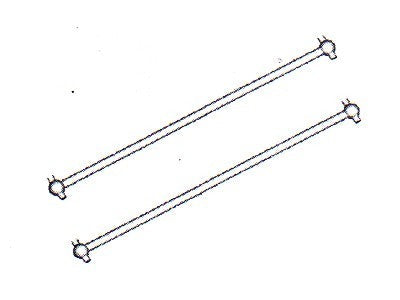 60064P Antriebswelle Hinten Mitte, 2 Stück