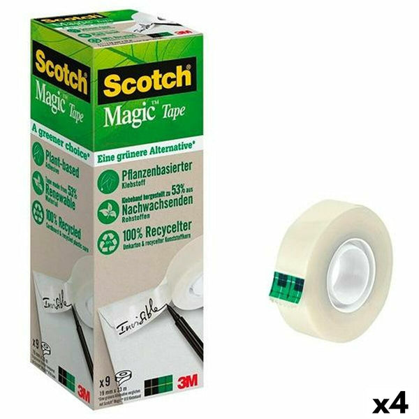 Klebebänder-Set Scotch Magic Durchsichtig 9 Stücke 19 mm x 33 m (4 Stück)