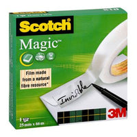 Ruban adhésif Scotch Magic 810 Transparent 25 mm x 66 m (9 Unités)