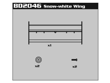 BD2046 Snow-white Rear Wing