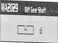 MA2029 Diff Gear Shaft Raptor