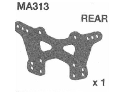 MA313 Dämpferbrücke hinten Aluminium blau AM10SC