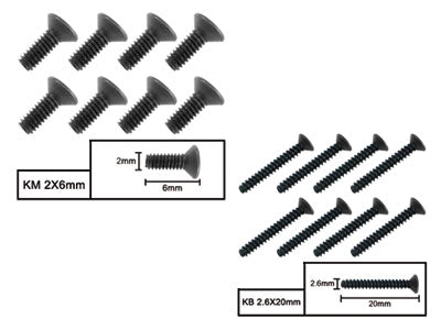 3x23mm screw set Apache/Surpass Wild