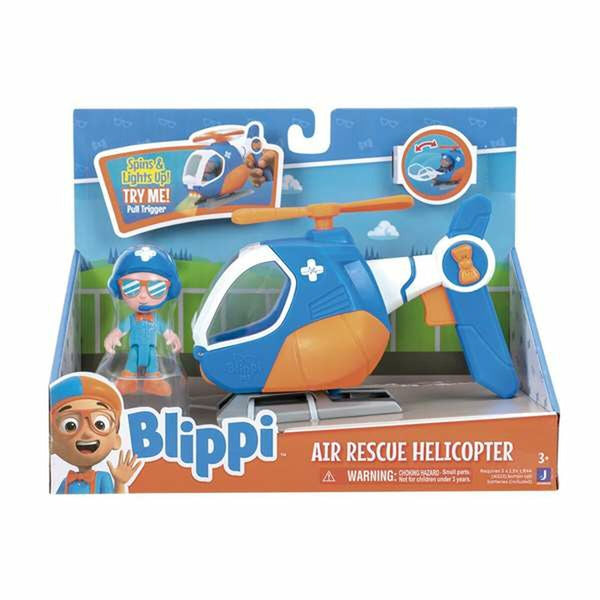 Helikopter Blippi Liki Modra Oranžna