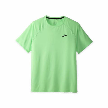 Men’s Short Sleeve T-Shirt Brooks  Atmosphere 2.0  Lime green