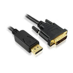 Displayport Male To Dvi-D Male Cable Black