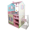 White Wooden 18" Doll House & Furniture Large Kids Toy Teamson Kids TD