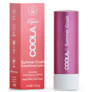 "Coola Mineral Liplux Organic Tinted Lip Balm Sunscreen Summer Crush Spf30 4.2ml"