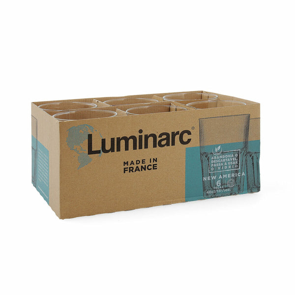 Verre Luminarc New America Pav Transparent verre 400 ml (6 Unités) (Pack 6x)