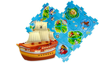 Puzzle Pilot Piratenschiff Puzzle-Set mit Fahrzeug