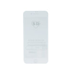 Tempered glass 5D for iPhone 7 Plus / 8 Plus white frame