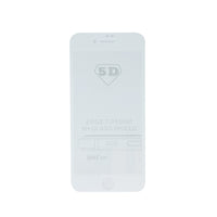 Tempered glass 5D for iPhone 7 / 8 white frame