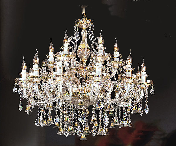 Golden Bell Crystal Chandelier