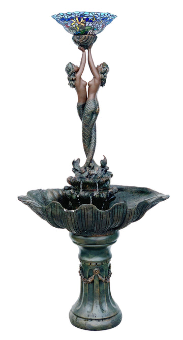 Mermaid Fountain Self Contained With Light