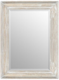 Misty Woods Mirror 24x36 Distressed White Wash