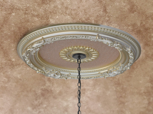 Rose Gold Petite Round Ceiling Medallion 24 Inch Diameter