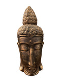 Long Buddha Head Large Glossy Gold Black