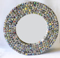 Quilled Large Pyramid Art Mirror 47" Round