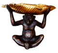 Poly Monkey with Gold leaf Leaf Bowl 36-D96