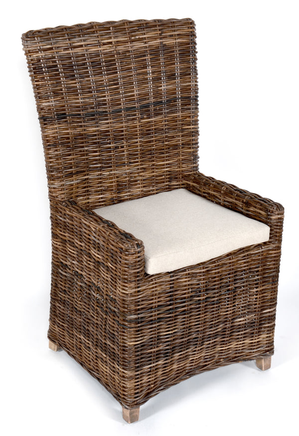 Prairie Dining Armchair Kuba Weave Colorado Dark Stain