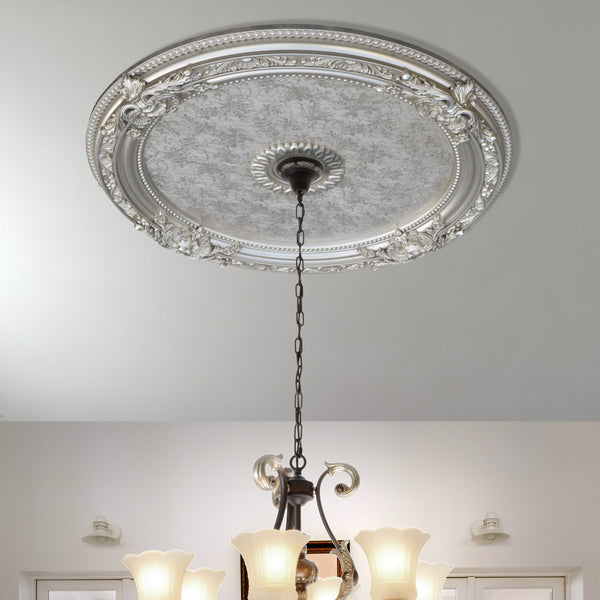 Champagne Round Chandelier Ceiling Medallion 36in