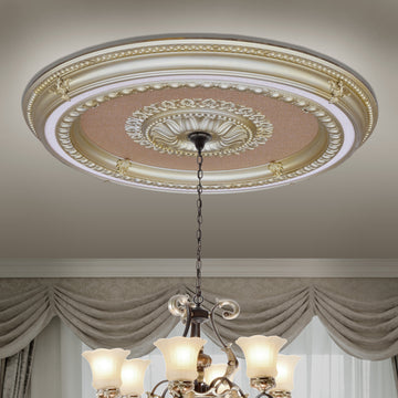 Rose Gold  Round Chandelier Ceiling Medallion 47in