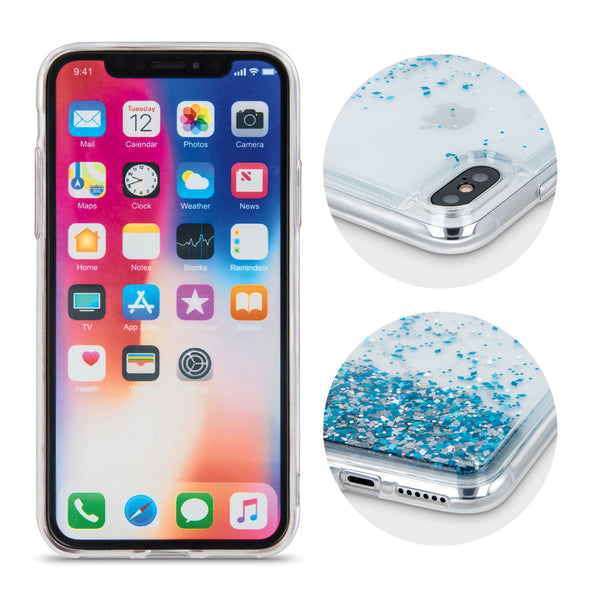 Liquid Sparkle TPU case for iPhone 13 Pro 6,1&quot; blue