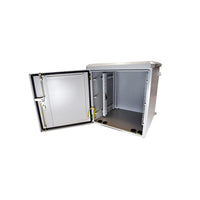 12Ru 600Mm Wide Grey Outdoor Wall Mount Cabinet