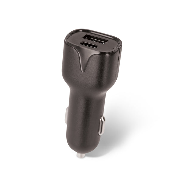 Setty car charger 1x USB 1x USB-C 2,4A black