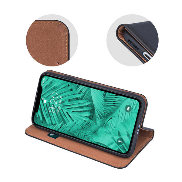 Genuine Leather Smart Pro case for iPhone X / XS black