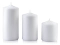 Swieca CLASSIC CANDLES Walec maly 8xh10cm biala