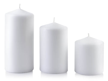 Swieca CLASSIC CANDLES Walec duzy 8xh18cm biala