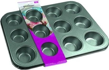 PATISSE SILVER Forma do muffinek 12szt   26x35cm