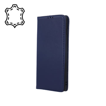 Genuine Leather Smart Pro case for Samsung Galaxy A12 / M12 navy blue