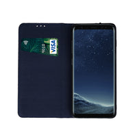 Genuine Leather Smart Pro case for iPhone 13 Pro Max 6,7&quot; navy blue