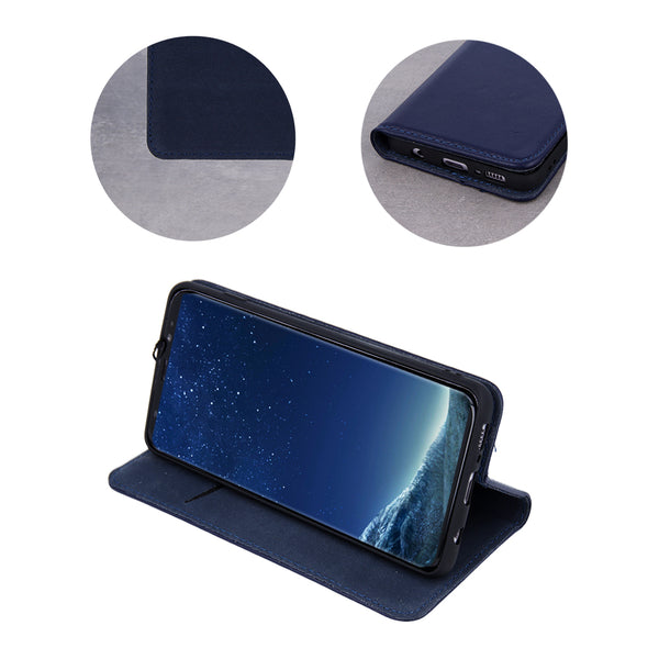 Geniune Leather Smart Pro for Samsung Galaxy A13 5G navy blue