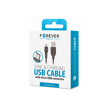 Forever cable USB - microUSB 1,0 m 1A black