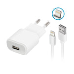 Forever TC-01 charger 1x USB 1A white + Lightning cable