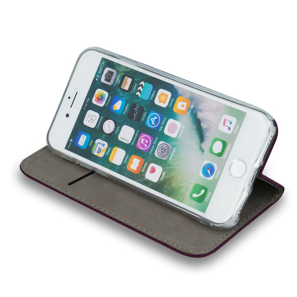 Smart Magnetic case for iPhone 13 Pro Max 6,7&quot; burgundy