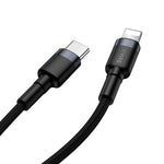 Baseus cable Cafule PD USB-C - Lightning 1,0 m gray-black 18W