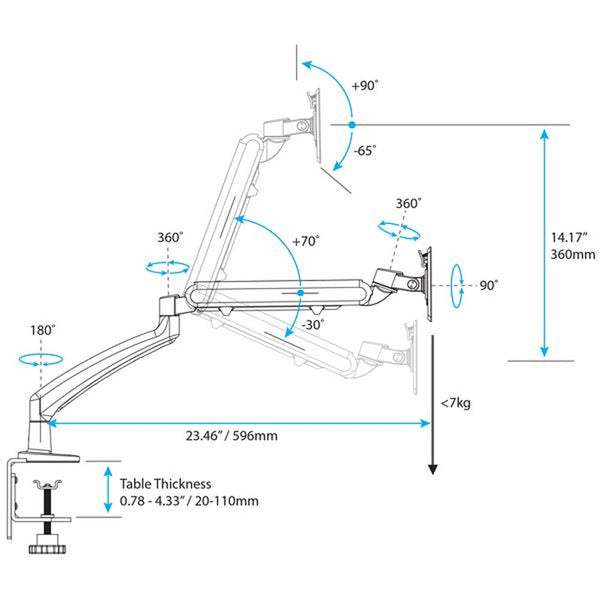 Screen Table Support Startech ARMSLIM