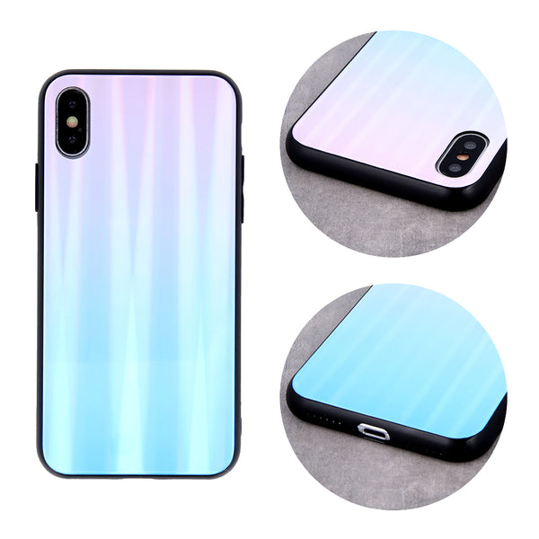 Aurora Glass case for Xiaomi Mi 11 Lite 4G / Mi 11 Lite 5G / 11 Lite 5G NE blue-pink