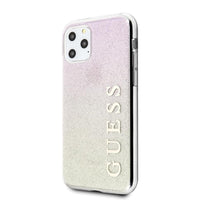 Guess case for iPhone 11 Pro GUHCN58PCUGLGPI rose gold hard case Glitter Gradient