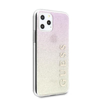 Guess case for iPhone 11 Pro GUHCN58PCUGLGPI rose gold hard case Glitter Gradient