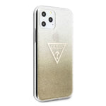 Guess case for iPhone 11 Pro Max GUHCN65SGTLGO gold hard case Glitter Triangle