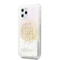 Guess case for iPhone 11 Pro GUHCN58LGIRGP hard case Liquid Glitter 4G Circle