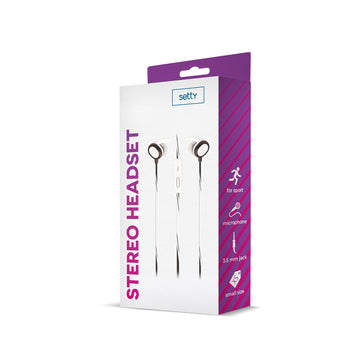 Setty wired earphones Sport white