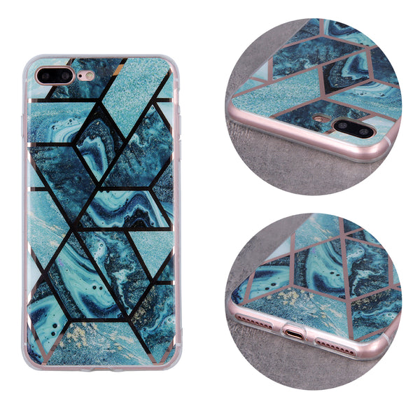 Geometric Marmur Case for Samsung Galaxy A72 4G / A72 5G dark blue